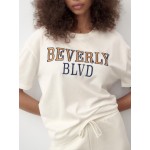 Zach AiIsa spring new age-reducing all-match sports style letter embroidery T-shirt + elastic high waist sports casual pants Zach AiIsa spring new age-reducing all-match sports style letter embroidery T-shirt + elastic high waist sports casual pants