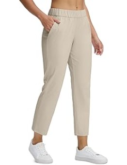 Seamaid Women's Golf Pants with Deep Pockets 7/8 Stretch Athletic Travel Pants for Casual Lounge