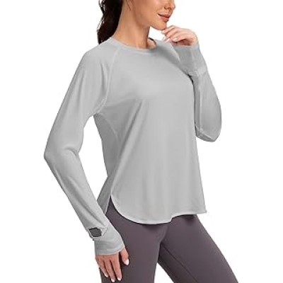 Women's Sun Shirts UPF 50+ Long Sleeve Uv Protection Shirts Lightweight Quick Dry SPF Clothing Outdoor Hiking Tops